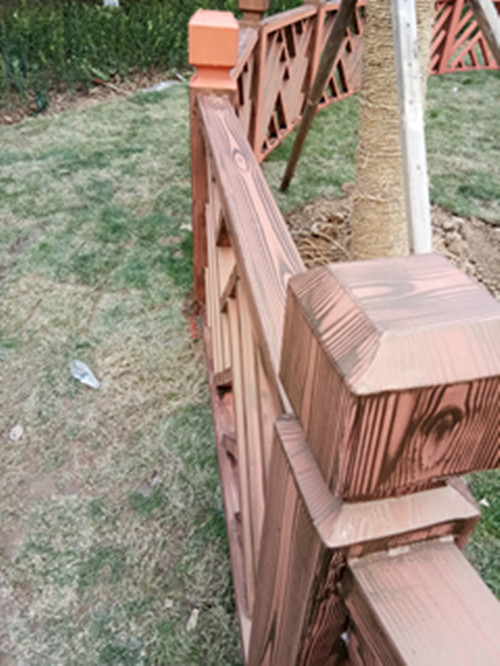 通州钢结构护栏仿木纹项目